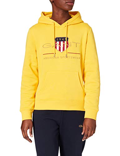 GANT Damen Archive Shield Sweat Hoodie Kapuzenpullover, Sunlight Yellow, M von GANT