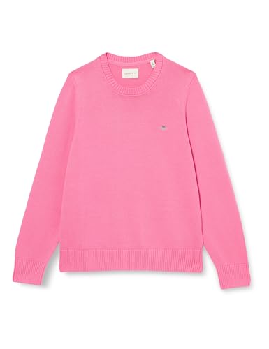 GANT Damen Classic Cotton C-Neck Pullover, Bright RED, XL GANT Damen Classic Cotton C-Neck Pullover, Bright RED, XL von GANT