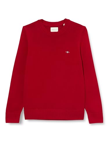 GANT Damen Classic Cotton C-Neck Pullover, Ruby RED, XL von GANT