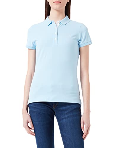 GANT Damen Contrast Collar SS Pique Polohemd, Clear Sky, 3XL von GANT