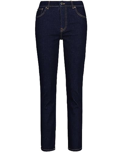 GANT Damen Cropped Slim Jeans, Dark Blue, 32 W von GANT