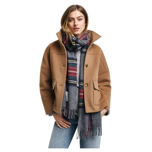 GANT Damen Cropped Wool Jacket Jacke, WARM Khaki, L von GANT