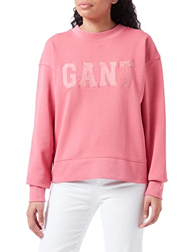 GANT Damen D1 Logo C-Neck Sweat Sweatshirt, Blush PINK, M GANT Damen D1 Logo C-Neck Sweat Sweatshirt, Blush PINK, M von GANT