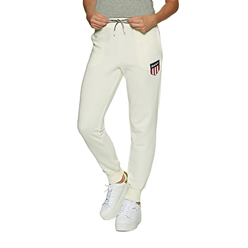 GANT Damen D1 Retro Shield Sweat Pant Freizeithose, Eggshell, L GANT Damen D1 Retro Shield Sweat Pant Freizeithose, Eggshell, L von GANT