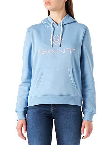 GANT Damen D1. Color Lock UP Hoodie Kapuzenpullover, Azure Blue, XL von GANT