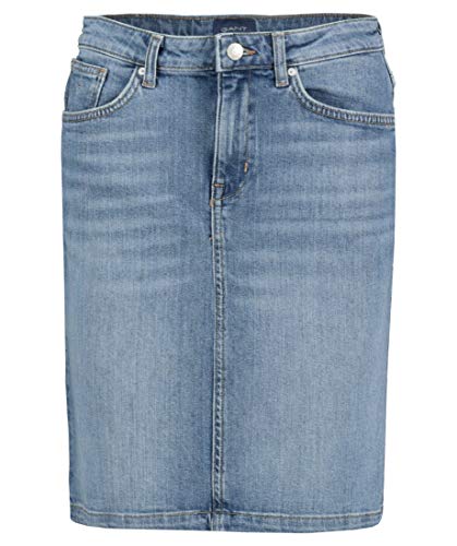 GANT Damen D1. Denim Skirt Rock, Light Blue Worn IN, 36 von GANT