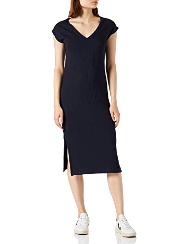 GANT Damen D1. Detail Slit Jersey Dress Kleid, Evening Blue, S von GANT