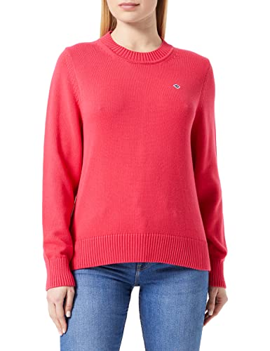 GANT Damen D1. ICON G Cotton C-Neck Baumwollpullover MIT Rundhalsausschnitt, Magenta PINK, L von GANT