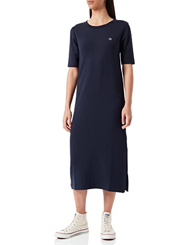 GANT Damen D1. ICON G Jersey Dress Kleid, Evening Blue, L von GANT