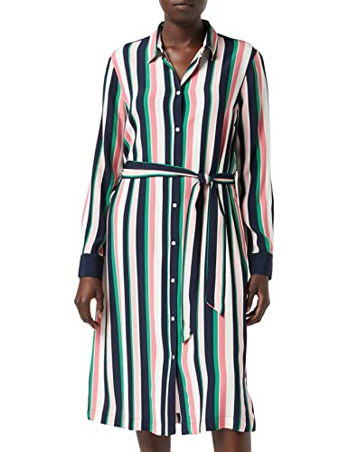 GANT Damen D1. Multistripe A-LINE Shirt Dress Kleid, Lavish Green, 34 von GANT