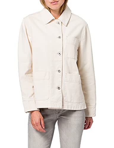 GANT Damen D1. Cotton Shirt Jacket, Eggshell, XL von GANT