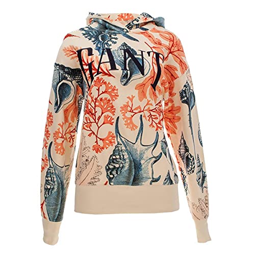 GANT Damen D1. Seashell Sweat Hoodie Kapuzenpullover, Cream, S von GANT