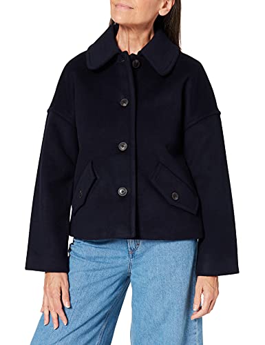 GANT Damen D1. Wool Blend Cropped Jacket, Evening Blue, S von GANT