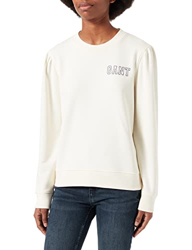 GANT Damen D2. Graphic Puff Sleeve Sweat Sweatshirt, Cream, L von GANT