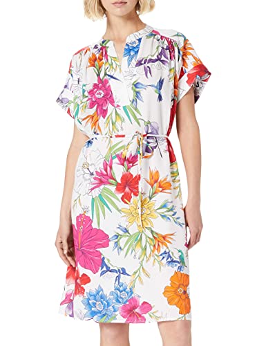 GANT Damen D2. Humming FLORAL Popover Dress Kleid, Eggshell, 42 von GANT