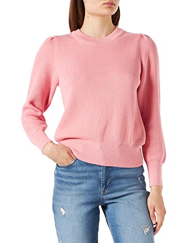 GANT Damen D2. Rib Cotton C-Neck Pullover, Geranium PINK, S von GANT