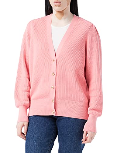 GANT Damen D2. Rib Cotton Cardigan Pullover, Geranium PINK, XS von GANT