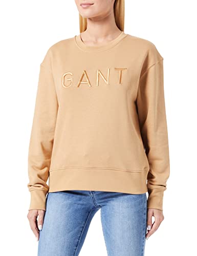 GANT Damen D2. Tonal C-Neck Sweat Pullover, Toffee BEIGE, S von GANT