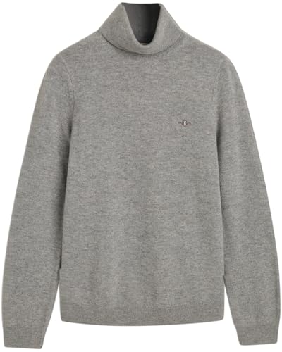 GANT Damen Extrafine Lambswool Rollneck Pullover, Grey Melange, XXL GANT Damen Extrafine Lambswool Rollneck Pullover, Grey Melange, XXL von GANT