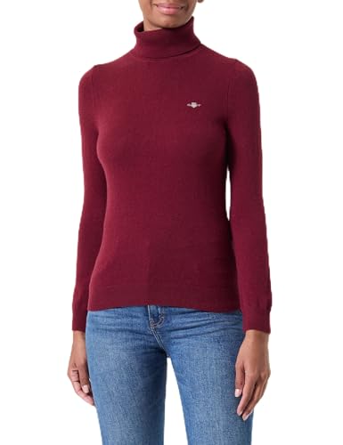 GANT Damen Extrafine Lambswool Rollneck Pullover, PLUMPED RED, Small von GANT