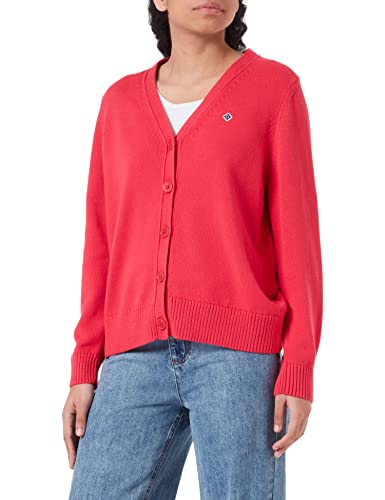 GANT Damen ICON G Cotton Cardigan BAUMWOLLSTRICKJACKE, Magenta PINK, XXL von GANT