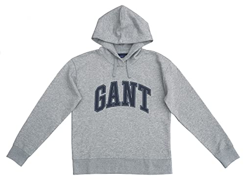GANT Damen MD. Fall Hoodie Sweat Kapuzenpullover, Grey Melange, L von GANT
