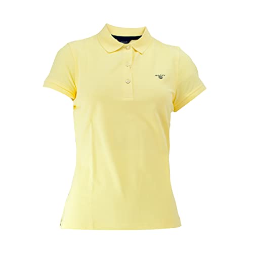 GANT Damen MD. Pique SS Rugger Poloshirt MIT Kurzarm, Lemonade Yellow, XXL von GANT