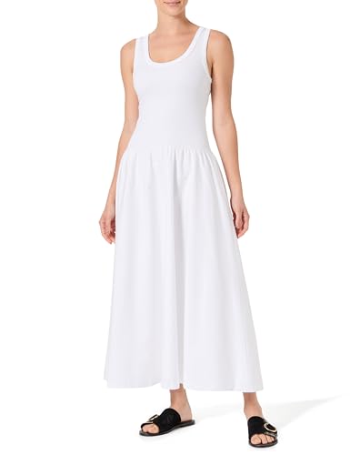 GANT Damen MIDI Jersey Woven Combo Dress Kleid, White, 36 GANT Damen MIDI Jersey Woven Combo Dress Kleid, White, 36 von GANT