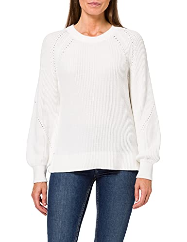GANT Damen O2. Comfy Ribbed Crew Pullover, Eggshell, L von GANT