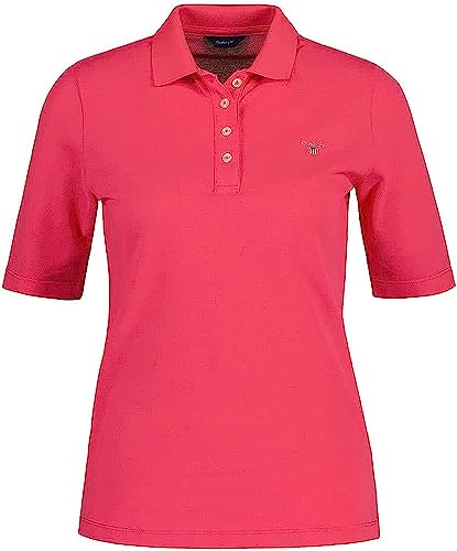 GANT Damen ORIGINAL LSS Pique Polohemd, Magenta PINK, Standard von GANT