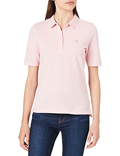 GANT Damen ORIGINAL LSS Pique Polohemd, Preppy PINK, M von GANT