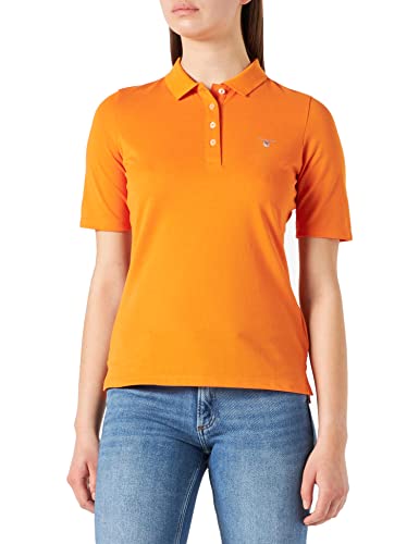 GANT Damen ORIGINAL LSS Pique Polohemd, Sweet ORANGE, S von GANT