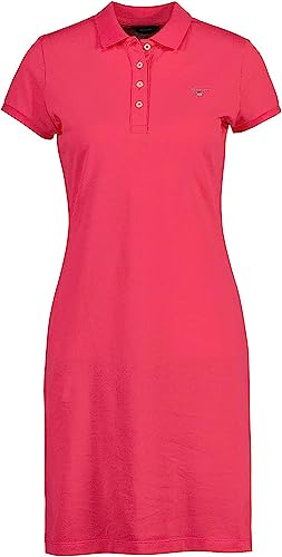 GANT Damen ORIGINAL Pique SS Dress Kleid, Magenta PINK, Standard von GANT