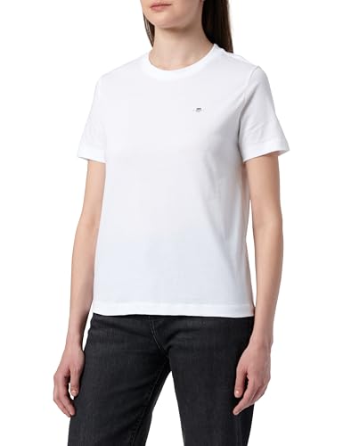 GANT Damen Printed Archive Shield T-Shirt, White, X-Small von GANT