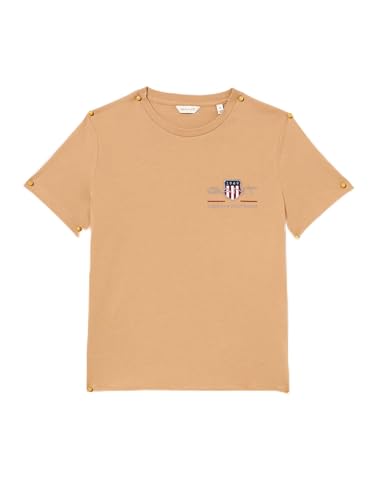 GANT Damen REG Archive Shield SS T-Shirt, Caramel BEIGE, M von GANT