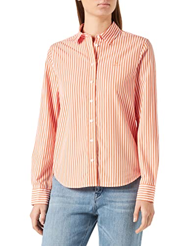 GANT Damen REG Broadcloth Striped Shirt Hemd, APRICOT ORANGE, Standard von GANT
