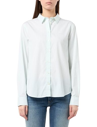 GANT Damen REG Classic POPLIN Striped Shirt Bluse, Faded Mint, 36 GANT Damen REG Classic POPLIN Striped Shirt Bluse, Faded Mint, 36 von GANT