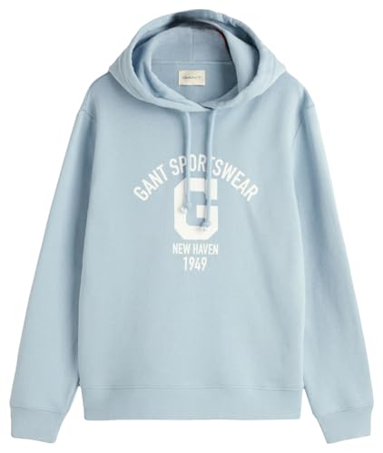 GANT Damen REG Logo Hoodie Kapuzenpullover, Dove Blue, 38 von GANT