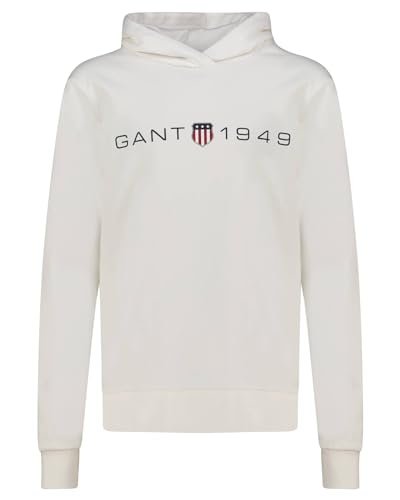 GANT Damen REG Printed Graphic Hoodie Kapuzenpullover, Eggshell, 38 von GANT