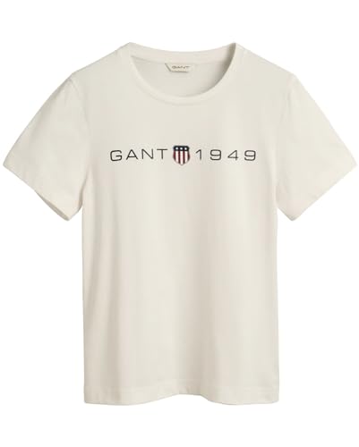 GANT Damen REG Printed Graphic T-Shirt, Eggshell, XX-Large von GANT