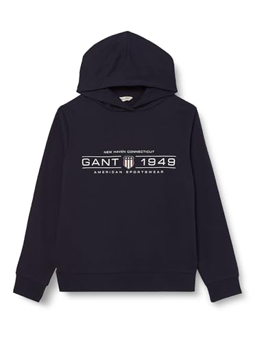 GANT Damen REG Shield Hoodie Kapuzenpullover, Evening Blue, 50 von GANT