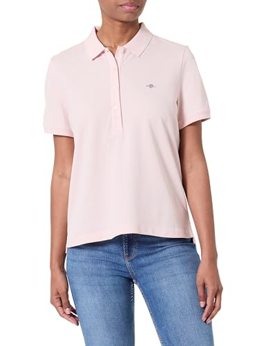 GANT Damen REG Shield SS Pique Polo Polohemd, Faded PINK, X-Large von GANT