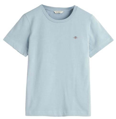 GANT Damen REG Shield SS T-Shirt, Fresh Blue, X-Small von GANT
