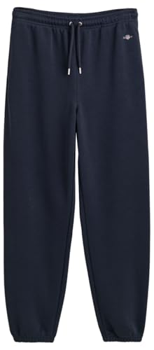 GANT Damen REG Shield Sweatpants Lässige Hose, Evening Blue, Medium von GANT