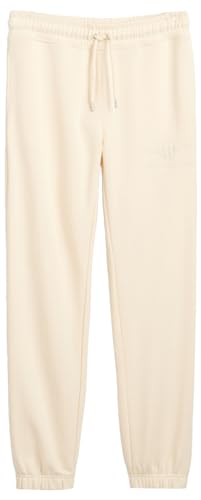 GANT Damen REG Shield Sweatpants Tonal Logo Sweathose, Linen, S von GANT