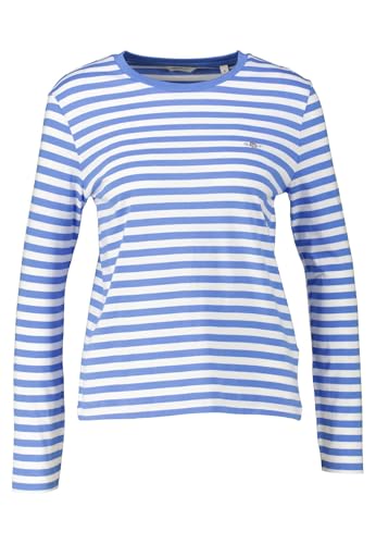 GANT Damen REG Striped Shield LS T-Shirt, Sailor Blue, Large GANT Damen REG Striped Shield LS T-Shirt, Sailor Blue, Large von GANT