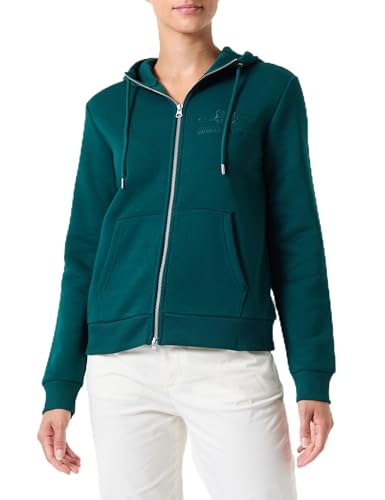 GANT Damen REG Tonal Shield Zip Hoodie Kapuzenpullover, DEEP Forest, 42 von GANT
