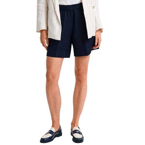 GANT Damen REL Linen Blend Pull ON Klassische Shorts, Evening Blue, 42 von GANT