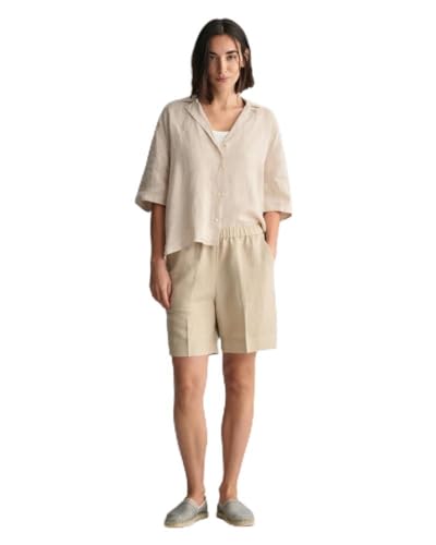 GANT Damen REL Linen Blend Pull ON Shorts, Dry Sand, 34 von GANT