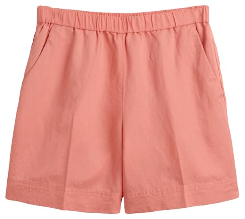 GANT Damen REL Linen Blend Pull ON Shorts, Peachy PINK, 34 von GANT